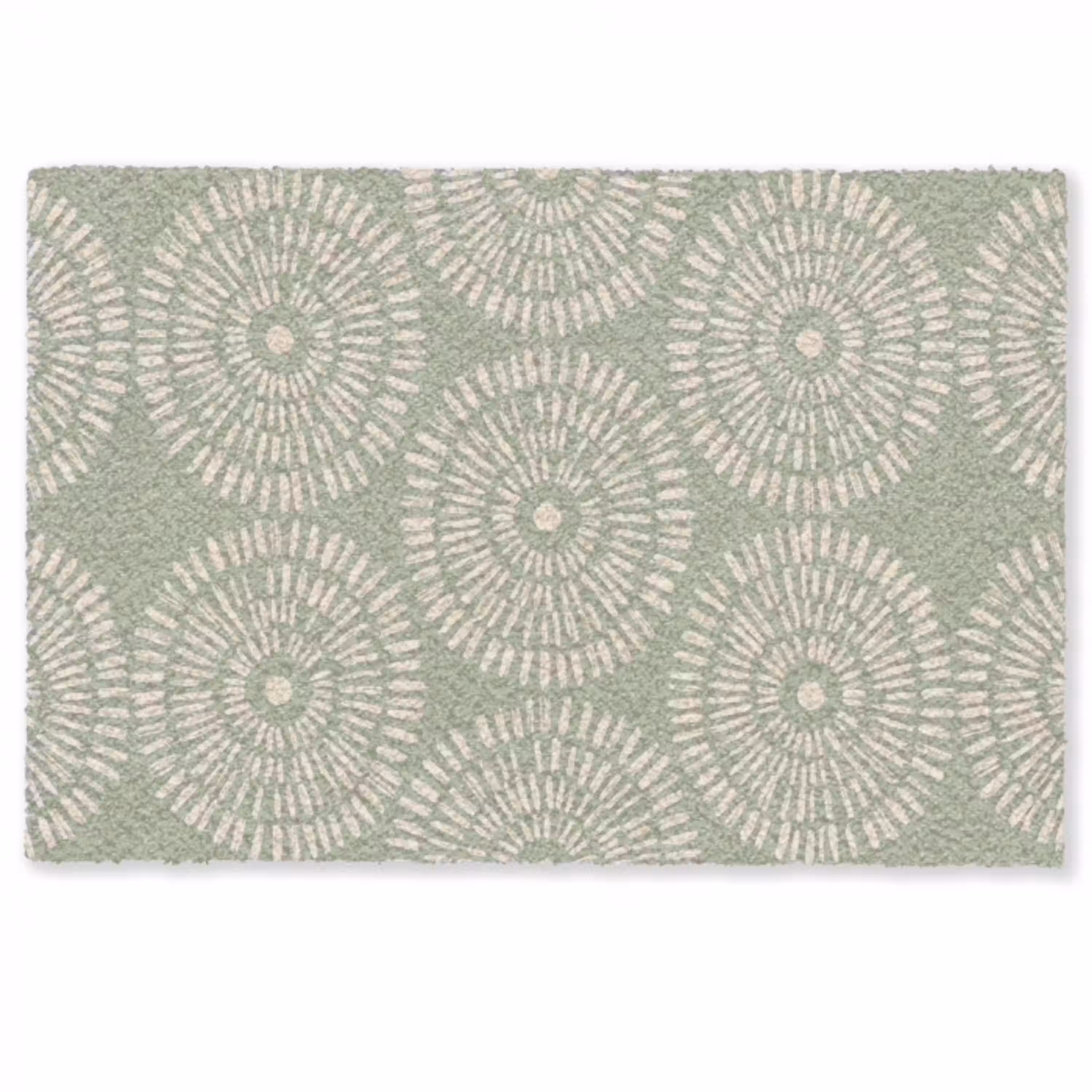 Patroon - Cirkels - Abstract - Modern - Groen Deurmat klein -zkaufland3d
