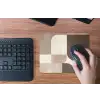 Geometrisch - Geweven structuur - Modern muismat rubber klein -toetsenbord