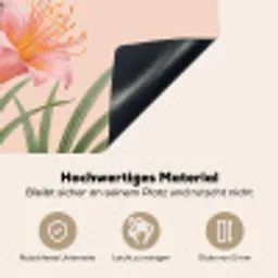Vogel - Bloem - Natuur - Roze Inductie beschemer met haakjes klein -ky-onderkant-de