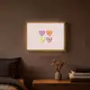 Hartjes - Pastel - Liefde - Moeder Light Box met batterij (Wandlamp) middel -sfeer4