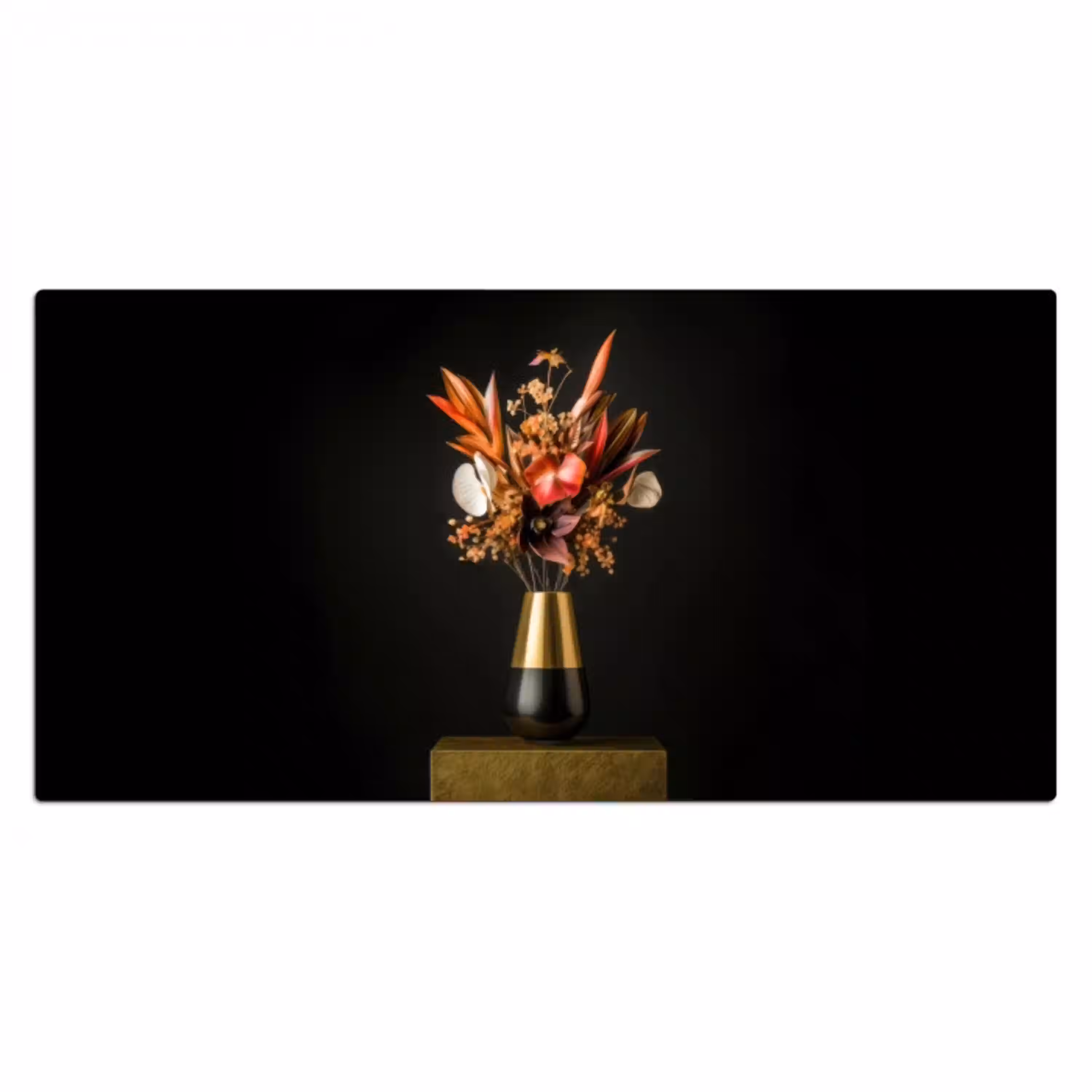 Exotisch - Boeket - Vaas - Goud Muismat XXL klein -3d_leeg