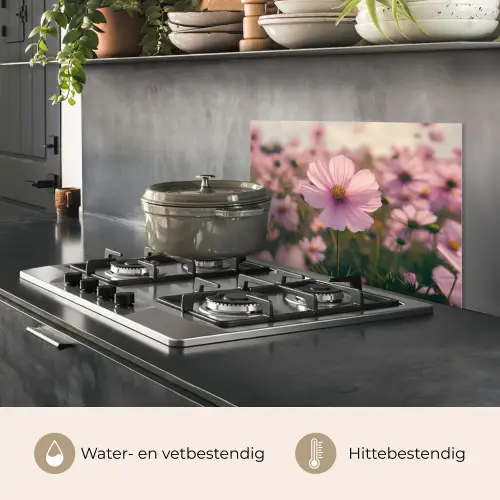 Bloemen - Paars - Wazig keuken achterwand spatscherm klein -usp_NL