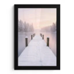 Steiger - Meer - Mist - Winter - Serene fotolijst zwart zonder passe partout klein -3d