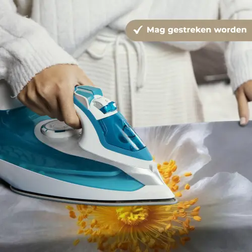 Wit - Bloem - Elegant Wandkleed katoen klein -sfeer9