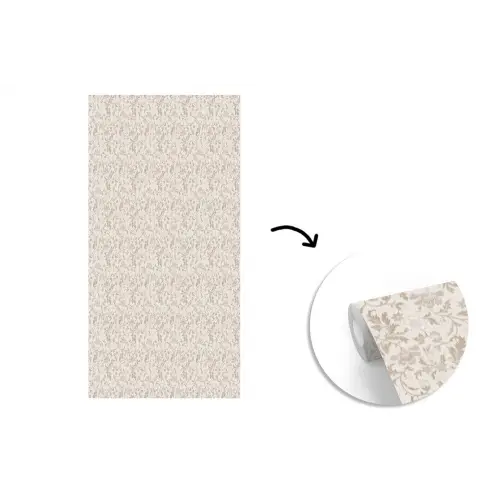 Bloemen - Patroon - Taupe fotobehang vinyl groot 64 -3d