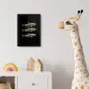 Vissen - Goud - Zwart fotolijst zwart zonder passe partout klein -usfeer4_kinderkamer