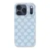 Palmboom - Modern - Blauw Telefoonhoesje iPhone 17 Pro klein 878 -3d