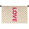 Love - Stippen - Roze Wandkleed katoen klein -zz3d