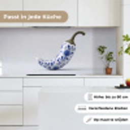 Chilipeper - Keramiek - Blauw keuken achterwand 2 middel -sfeer4_DE