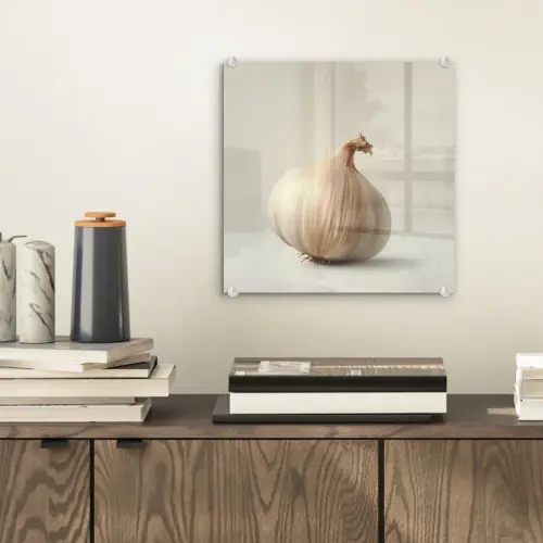 Knoflook - Natuurlijk - Beige plexiglas 5mm klein -sfeer1