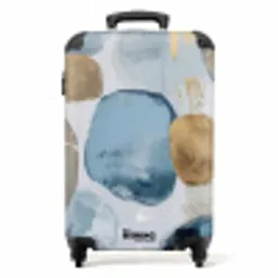 Abstract - Goud - Vormen NBS - Handbagage koffer - Volwassenen Unisex middel -productfoto_recht