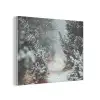 Bos - Winter - Bomen - Natuur - Pad - Sneeuw PET vilt klein -3d