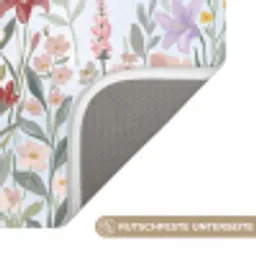 Weidebloemen - Illustratie - Kleurrijk Badmat klein -USP_AntislipDE