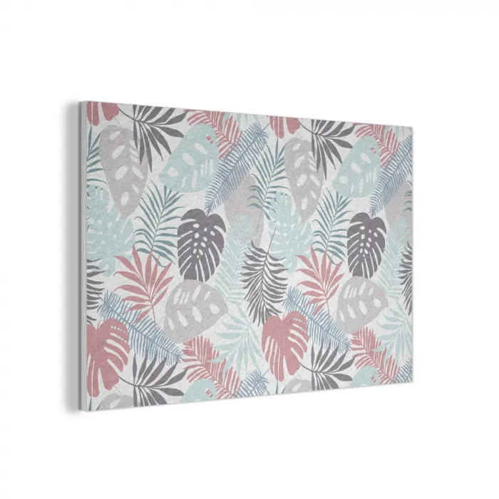 Bladeren - Tropical - Pastel - Jungle PET vilt middel -3d