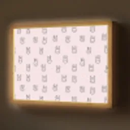 Konijnen - Minimalistisch - Roze Light Box met batterij (Wandlamp) middel 907 -z3d_website