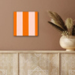 Strepen - Modern - Oranje aluminium wit klein 46 -sfeer4