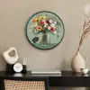 Bloemen - Vaas - Kaartje Fotolijst rond zonder passe partout klein -sfeer1