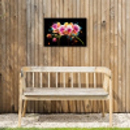 Orchidee - Graffiti - Kleurrijk - Bloemen - Abstract Tuinposter op houten frame 2 cm dik klein -sfeer4