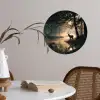 Hert - Bosbeek - Mystiek Wandcirkel behangsticker klein -sfeer3