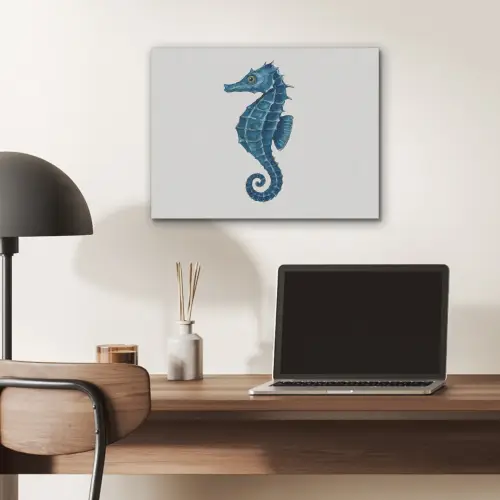 Zeepaardje - Staart - Blauw PET vilt klein -sfeer5