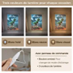 Dino - Lava - Groen - Jongens Light Box met kabel (Kinderlampje) klein -USP_lichtkleurFR