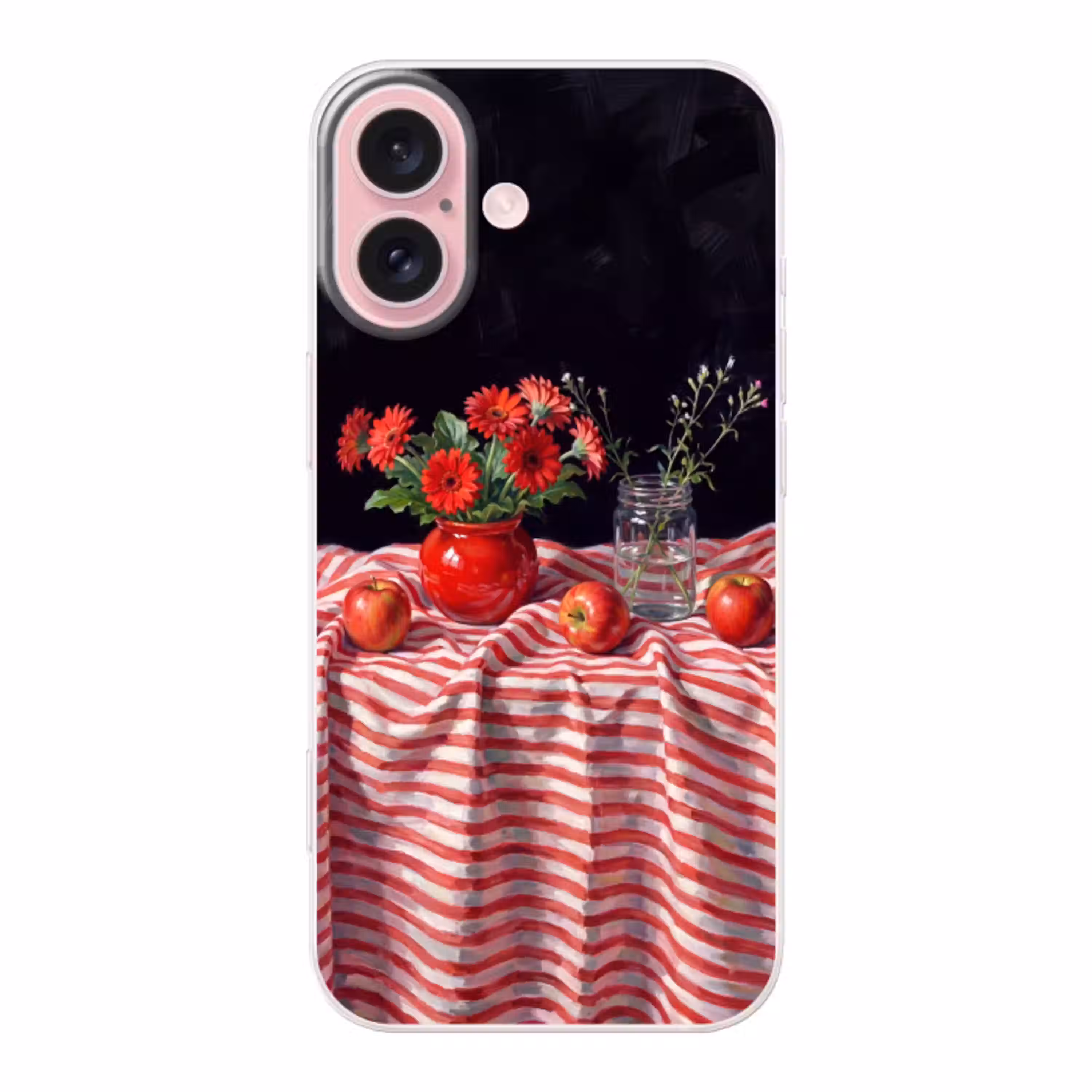 Rode bloemen - Vaas Apple iPhone 16 klein -3d