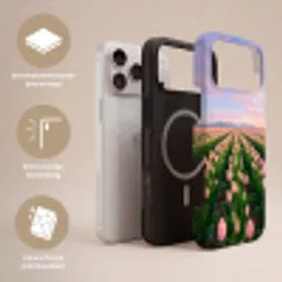 Tulpen - Landschap - Roze Toughcase MagSafe Apple iPhone 17 Pro Max klein -USP_Lagen_NL