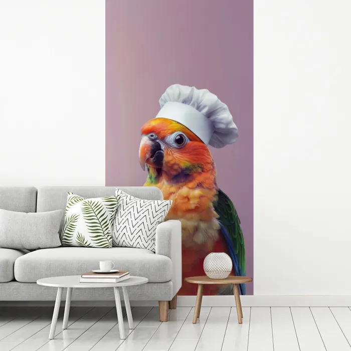 Papegaai - Koksmuts - Nieuwsgierig - Vogel fotobehang vinyl groot -woonkamer