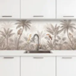 Jungle - Dieren - Palmbomen keuken achterwand 2 middel -3d