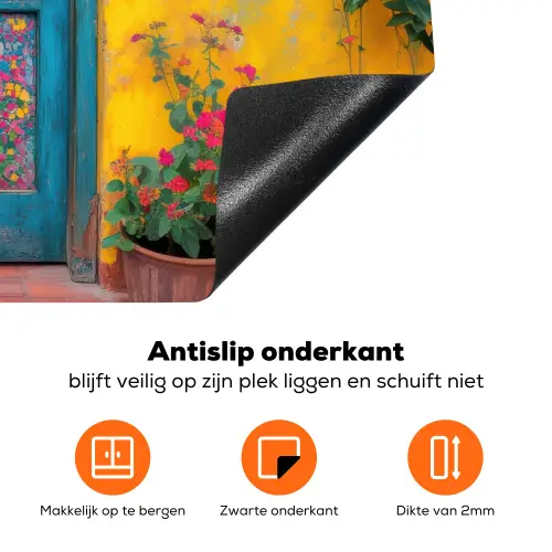 Deuren - Kleurrijk - Planten Inductie beschermer vinyl 3mm klein -zzzzzzz-td-onderkant