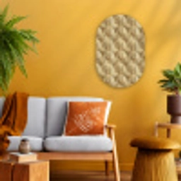 Patroon - Waaier -  Goud Wandcirkel Ovaal Forex klein 630 -sfeer4