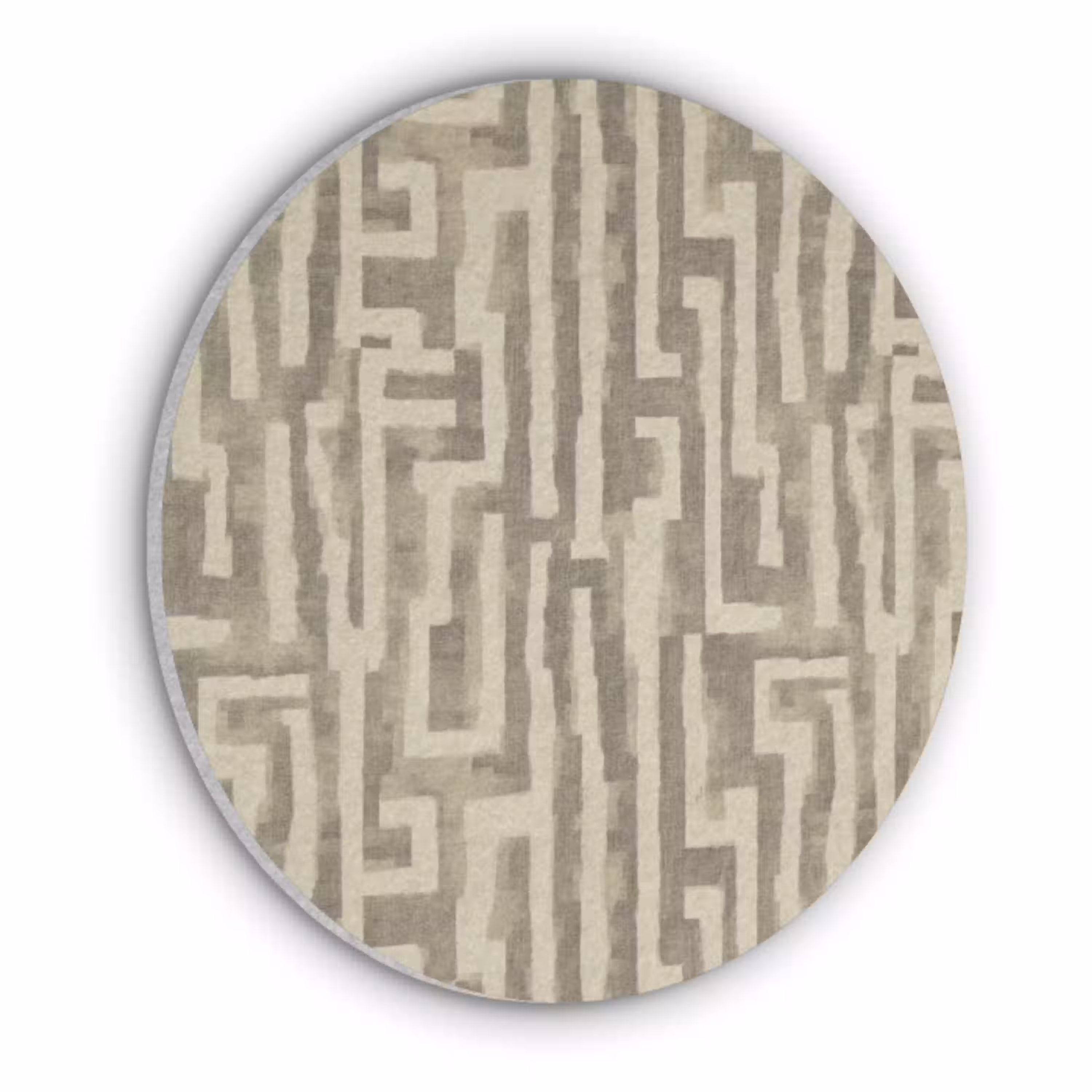 Abstract - Geometrisch - Groen Akoestische PET Vilt - Rond klein 838 -3d