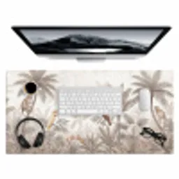 Jungle - Dieren - Palmbomen Muismat XXL klein -3d