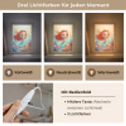 Zeemeermin - Water - Vissen - Rood Light Box met kabel klein -USP_lichtkleurDE