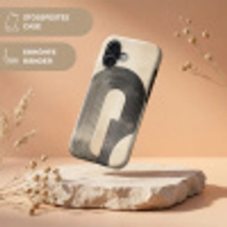 Boog -  Strepen - Minimalistisch - Zwart Toughcase MagSafe Apple iPhone 17 klein -USP_RandenV_DE