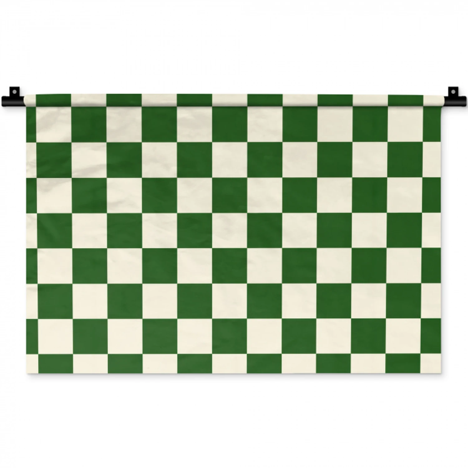 Schaakbord - Patroon - Groen Wandkleed katoen klein 269 -zz3d