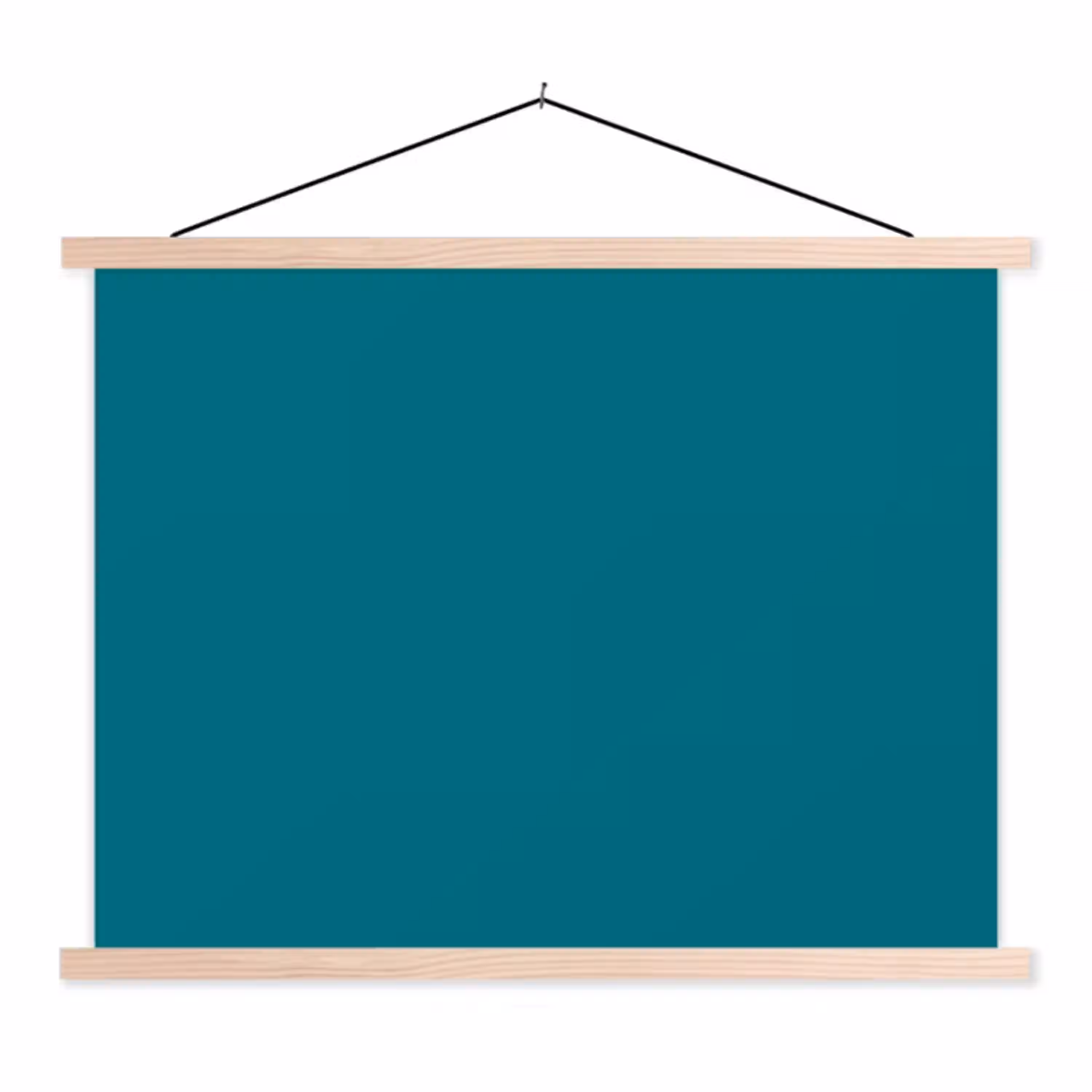 Tropical - Peacock - Blauw textielposter latten blank klein 122 -3d