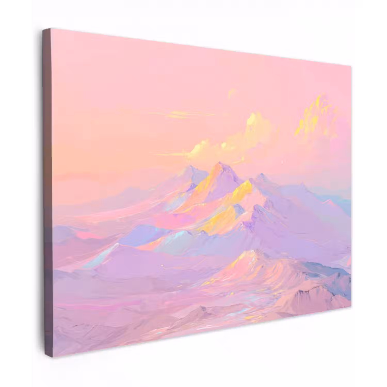 Leinwandbild - Berggipfel - Wolken - Verträumt