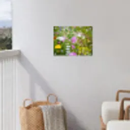 Wilde bloemen in volle bloei tuinposter los doek klein -sfeer8
