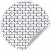 Oceaan - Anker - Blauw - Wit Wandcirkel behangsticker klein 186 -3d
