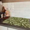 Bladeren - Modern - Groen Inductie beschermer vinyl 3mm klein 276 -sfeer3