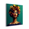 Vrouw - Hoodtooi - Tropisch - Fruit - Druiven aluminium wit klein -3d