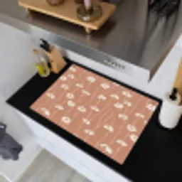 Madeliefjes - Subtiel - Terracotta Inductie beschemer met haakjes klein 777 -sfeer1