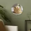Pannenkoeken - Banaan - Siroop - Wit - Beige Akoestische PET Vilt - Rond klein -sfeer2