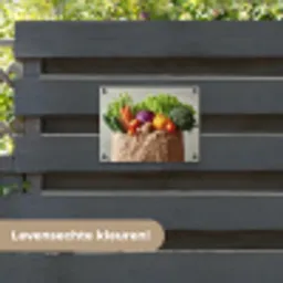 Papieren - Boodschappen - Groente - Kleurrijk tuinposter los doek klein -sfeer3