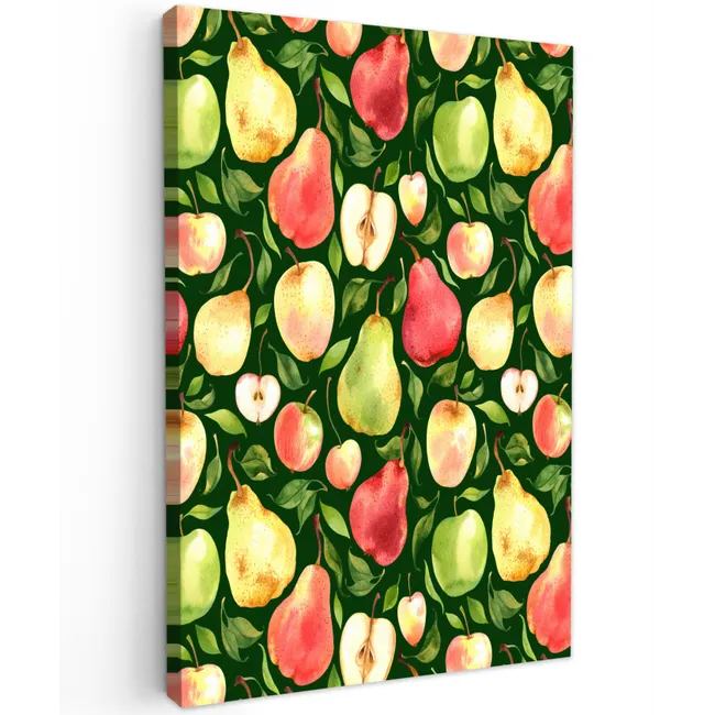 Appels - Peren - Fruit - Groen Tuinposter op houten frame 2 cm dik klein 841 -3d
