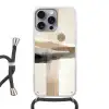 Minimalistisch - Landschap - Dimensie Hoesje iPhone 16 Pro Max met koord klein -3d