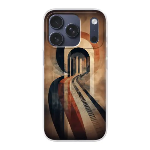 Piano - Toetsen - Abstract Telefoonhoesje iPhone 17 Pro klein -3d