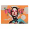 Portret - Vrouw - Abstract - Bloemen Placemat vinyl groot -zzsfeer1_Kitchenyeah-website