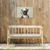 Bril - Hond - Kok Tuinposter op houten frame 2 cm dik klein -sfeer4